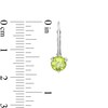 Thumbnail Image 2 of 6.0mm Peridot Solitaire Drop Earrings in 10K White Gold