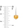 Thumbnail Image 3 of 6.0mm Citrine Solitaire Drop Earrings in 10K White Gold