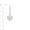 Thumbnail Image 3 of 6.0mm Opal Solitaire Drop Earrings in 10K White Gold