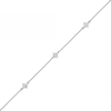 Thumbnail Image 0 of 1/20 CT. T.W. Diamond Triple Tilted Square Frame Anklet in Sterling Silver – 10"