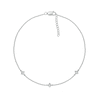 Thumbnail Image 1 of 1/20 CT. T.W. Diamond Triple Tilted Square Frame Anklet in Sterling Silver – 10"