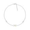 Thumbnail Image 1 of 1/20 CT. T.W. Diamond Infinity Anchor Anklet in Sterling Silver and 10K Gold – 10"