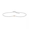 Thumbnail Image 2 of Diamond Accent Solitaire Circle Anklet in Sterling Silver and 10K Rose Gold – 10"
