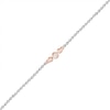 Thumbnail Image 1 of 1/15 CT. T.W. Diamond Circle Trio Anklet in Sterling Silver and 10K Rose Gold – 10"