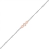 Thumbnail Image 0 of 1/15 CT. T.W. Diamond Circle Trio Anklet in Sterling Silver and 10K Rose Gold – 10"