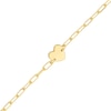 Thumbnail Image 0 of Child's Diamond-Cut Heart and Paper Clip Link Bracelet in 14K Gold - 6"