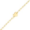 Thumbnail Image 1 of Child's Diamond-Cut Heart and Paper Clip Link Bracelet in 14K Gold - 6"