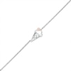 Thumbnail Image 1 of Diamond Accent Solitaire Ice Cream Cone Anklet in Sterling Silver and 10K Rose Gold – 10"