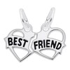 Thumbnail Image 0 of Rembrandt Charms® Breakable "BEST FRIEND" in Sterling Silver