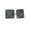 Thumbnail Image 1 of Vera Wang Men 1/2 CT. T.W. Black Enhanced Diamond Square Pyramid Stud Earrings in Sterling Silver with Black Rhodium