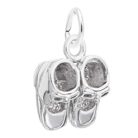 Rembrandt CharmsÂ® Baby Booties in Sterling Silver