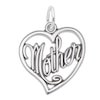 Thumbnail Image 1 of Rembrandt Charms® "Mother" Heart in Sterling Silver