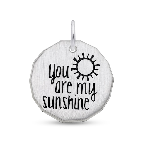 Rembrandt Charms® "you are my sunshine" Disc in Sterling Silver