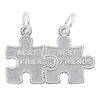 Thumbnail Image 1 of Rembrandt Charms® "BEST FRIENDS" Breakable Puzzle Pieces in Sterling Silver