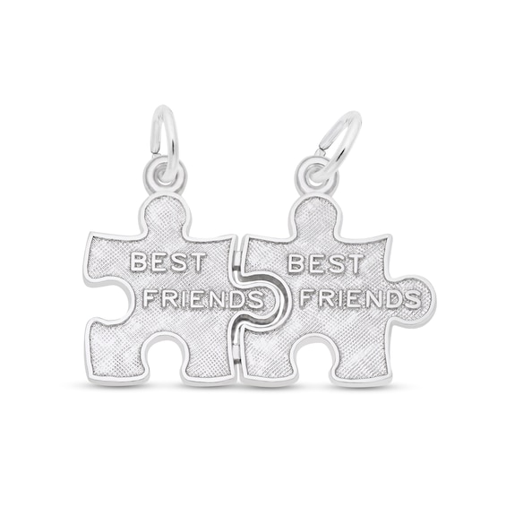 Rembrandt CharmsÂ® "Best Friends" Breakable Puzzle Pieces in Sterling Silver