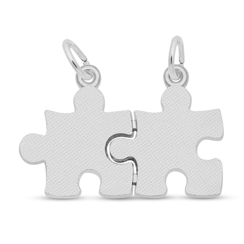 Main Image 2 of Rembrandt Charms® "BEST FRIENDS" Breakable Puzzle Pieces in Sterling Silver