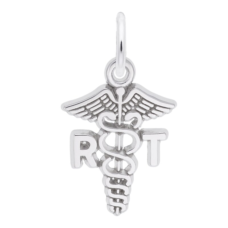 Main Image 1 of Rembrandt Charms® "RT" Caduceus in Sterling Silver