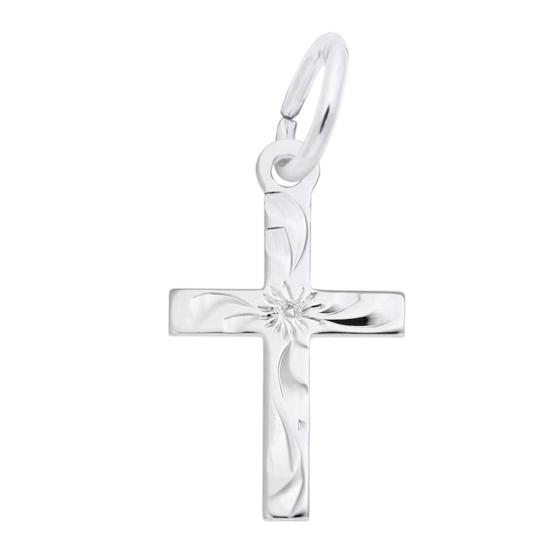 Rembrandt Charms® Textured Cross in Sterling Silver