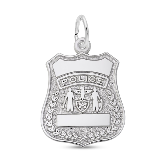 Rembrandt CharmsÂ® Police Badge in Sterling Silver