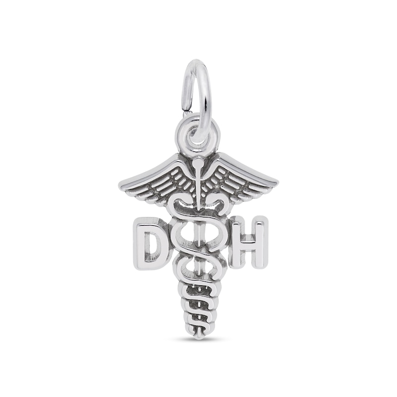 Main Image 1 of Rembrandt Charms® "DH" Caduceus in Sterling Silver
