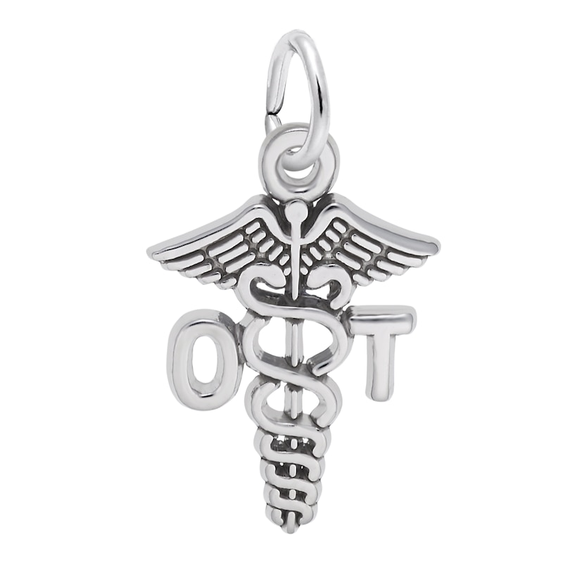 Main Image 1 of Rembrandt Charms® "OT" Caduceus in Sterling Silver