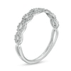 Thumbnail Image 3 of 1/15 CT. T.W. Baguette and Round Diamond Vintage-Style Stackable Anniversary Band in 10K White Gold