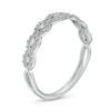 Thumbnail Image 2 of 1/15 CT. T.W. Baguette and Round Diamond Vintage-Style Stackable Anniversary Band in 10K White Gold