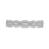 Thumbnail Image 4 of 1/15 CT. T.W. Baguette and Round Diamond Vintage-Style Stackable Anniversary Band in 10K White Gold