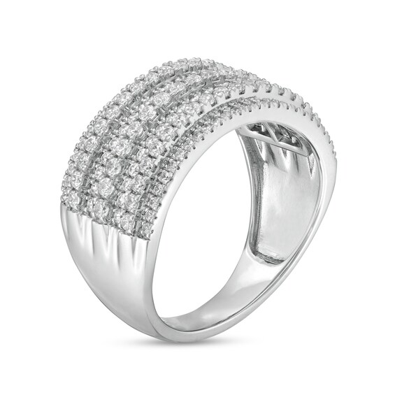 1 CT. T.w. Diamond Multi-Row Anniversary Band in 10K White Gold