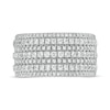 Thumbnail Image 4 of 1 CT. T.W. Diamond Multi-Row Anniversary Band in 10K White Gold