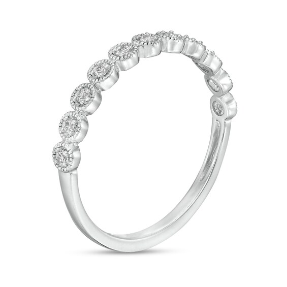 1/15 CT. T.w. Diamond Circle Stackable Anniversary Band in 10K White Gold