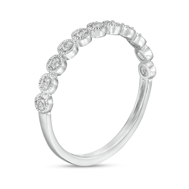 Main Image 3 of 1/15 CT. T.W. Diamond Circle Stackable Anniversary Band in 10K White Gold