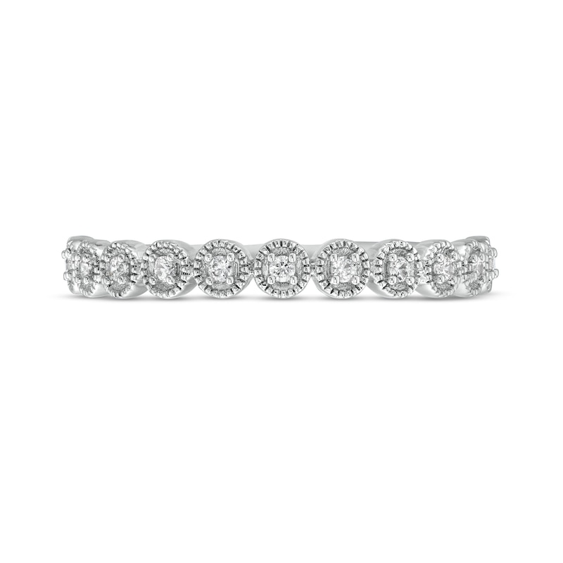Main Image 4 of 1/15 CT. T.W. Diamond Circle Stackable Anniversary Band in 10K White Gold
