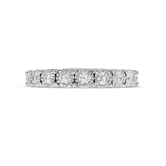 1/2 CT. T.w. Diamond Nine Stone Anniversary Band in 10K White Gold