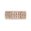 Thumbnail Image 4 of 1/4 CT. T.W. Diamond Vintage-Style Multi-Row Anniversary Band in 10K Rose Gold