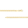 Thumbnail Image 2 of Child's ID and Mirror Heart Link Bracelet in 14K Gold - 6"