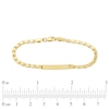 Thumbnail Image 3 of Child's ID and Mirror Heart Link Bracelet in 14K Gold - 6"