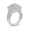 Thumbnail Image 3 of 2 CT. T.W. Composite Cushion-Shaped Diamond Frame Vintage-Style Engagement Ring in 10K White Gold