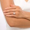 Thumbnail Image 2 of 1/2 CT. T.W. Composite Pear-Shaped Diamond Frame Engagement Ring in 10K White Gold