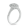 Thumbnail Image 3 of 1/2 CT. T.W. Composite Pear-Shaped Diamond Frame Engagement Ring in 10K White Gold