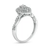 Thumbnail Image 3 of 1/2 CT. T.W. Diamond Double Pear-Shaped Frame Twist Shank Engagement Ring in 10K White Gold