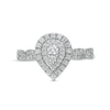 Thumbnail Image 4 of 1/2 CT. T.W. Diamond Double Pear-Shaped Frame Twist Shank Engagement Ring in 10K White Gold