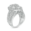 Thumbnail Image 3 of 4 CT. T.W. Composite Pear-Shaped Diamond Frame Vintage-Style Engagement Ring in 10K White Gold