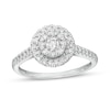 Thumbnail Image 1 of 1/2 CT. T.W. Composite Diamond Frame Engagement Ring in 10K White Gold
