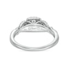 Thumbnail Image 4 of 1/4 CT. T.W. Diamond Past Present Future® Cushion-Shaped Frame Twist Shank Engagement Ring in 10K White Gold