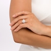 Thumbnail Image 2 of 1 CT. T.W. Diamond Double Oval Frame Vintage-Style Split Shank Engagement Ring in 10K White Gold