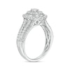 Thumbnail Image 3 of 1 CT. T.W. Diamond Double Oval Frame Vintage-Style Split Shank Engagement Ring in 10K White Gold