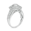 Thumbnail Image 3 of 1 CT. T.W. Diamond Triple Cushion-Shaped Frame Vintage-Style Engagement Ring in 10K White Gold