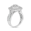 Thumbnail Image 2 of 1-1/2 CT. T.W. Diamond Double Cushion-Shaped Frame Vintage-Style Engagement Ring in 10K White Gold