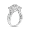 Thumbnail Image 3 of 1-1/2 CT. T.W. Diamond Double Cushion-Shaped Frame Vintage-Style Engagement Ring in 10K White Gold